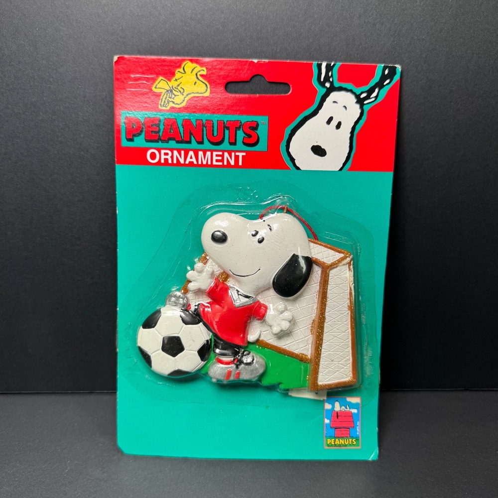 Peanuts Snoopy Soccer Ornament Kurt S‎ Adler Christmas Holiday Decoration NEW